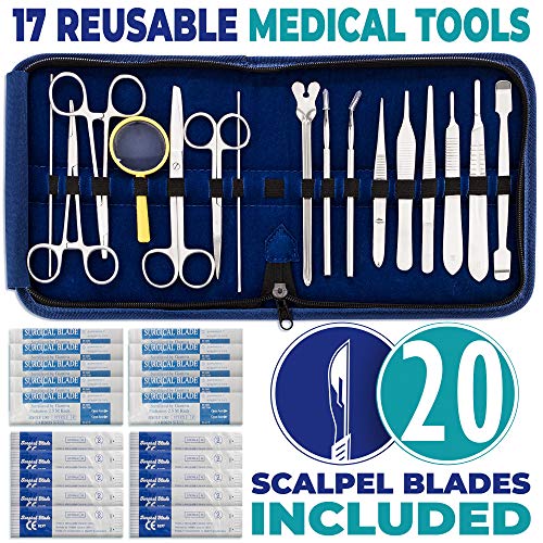 Advanced Dissection Kit - 37 Pieces Total. High Grade Stainless Steel Instruments Perfect for Anatomy, Biology, Botany, Veterinary and Medical Students - by Poly Medical. - Thumbnail 7