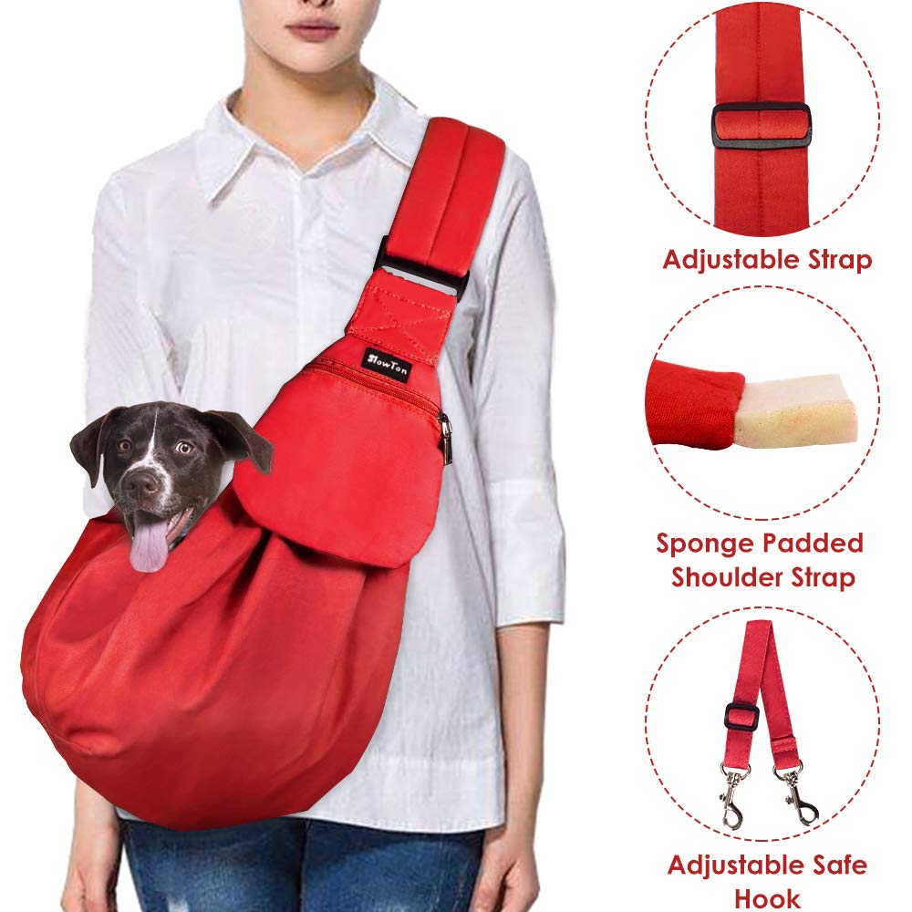 SlowTon Pet Carrier, Doggie Cat Hand Free Sling Carry Dog Papoose