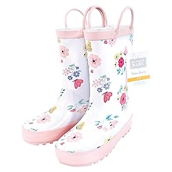 Hudson Baby Kids Rain Boots, Butterfly Floral, 9 US