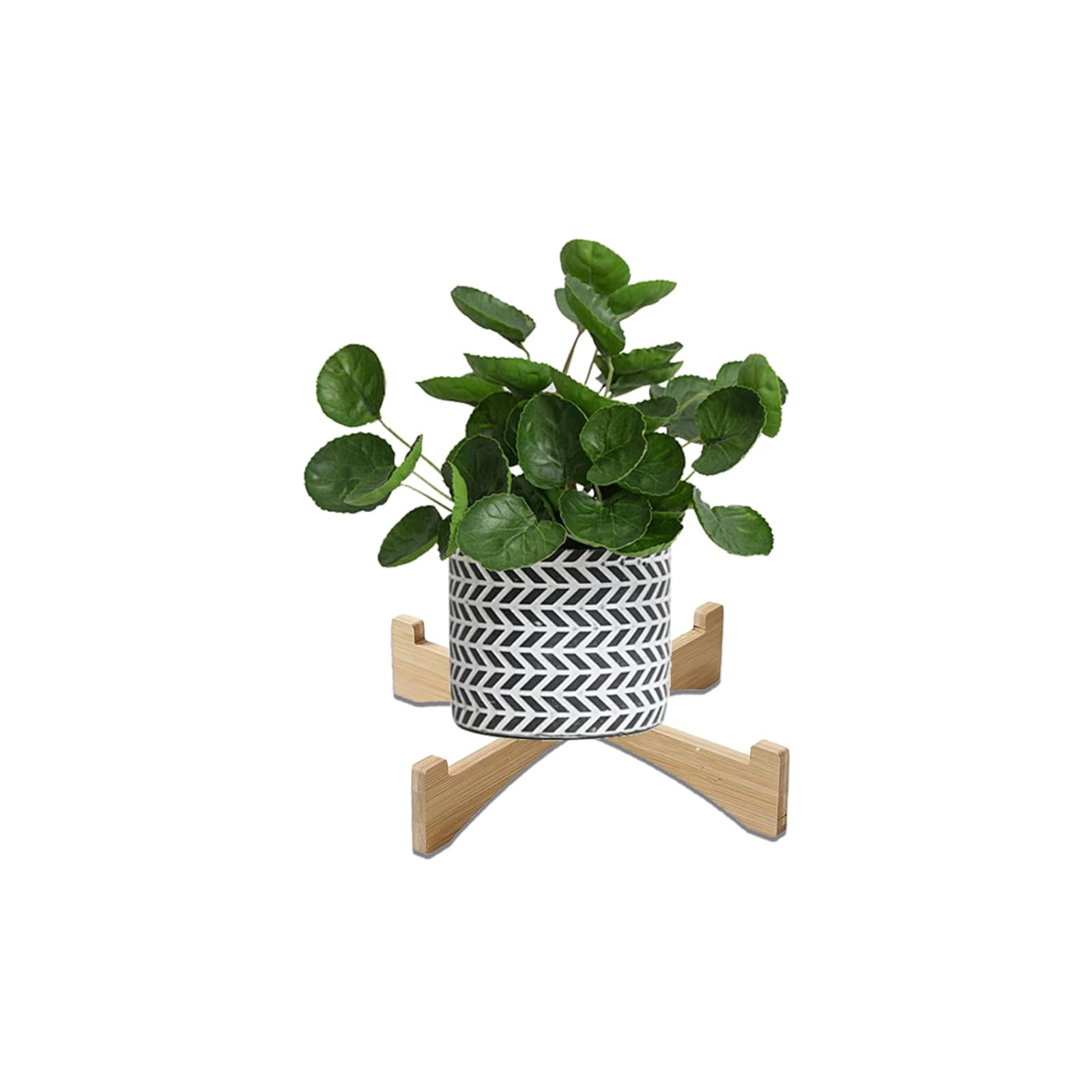 INCAUCA Single Wood Plant Stand Indoor, Mini Modern Wooden Plant Stool Fit for 5 Inch Pot, Decorative Flower Pot Stand Risers Holder for Desk Outdoor Table Top Desktop Decor