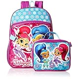 Nickelodeon Girls' Shimmer and Shine Backpack with Lunch, Purple