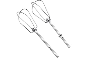 Stainless Steel Hand Mixer Beater Replacement Kitchen Whisk Attachments for Whipping Cream Eggs Cake Batter Making Dough Blen