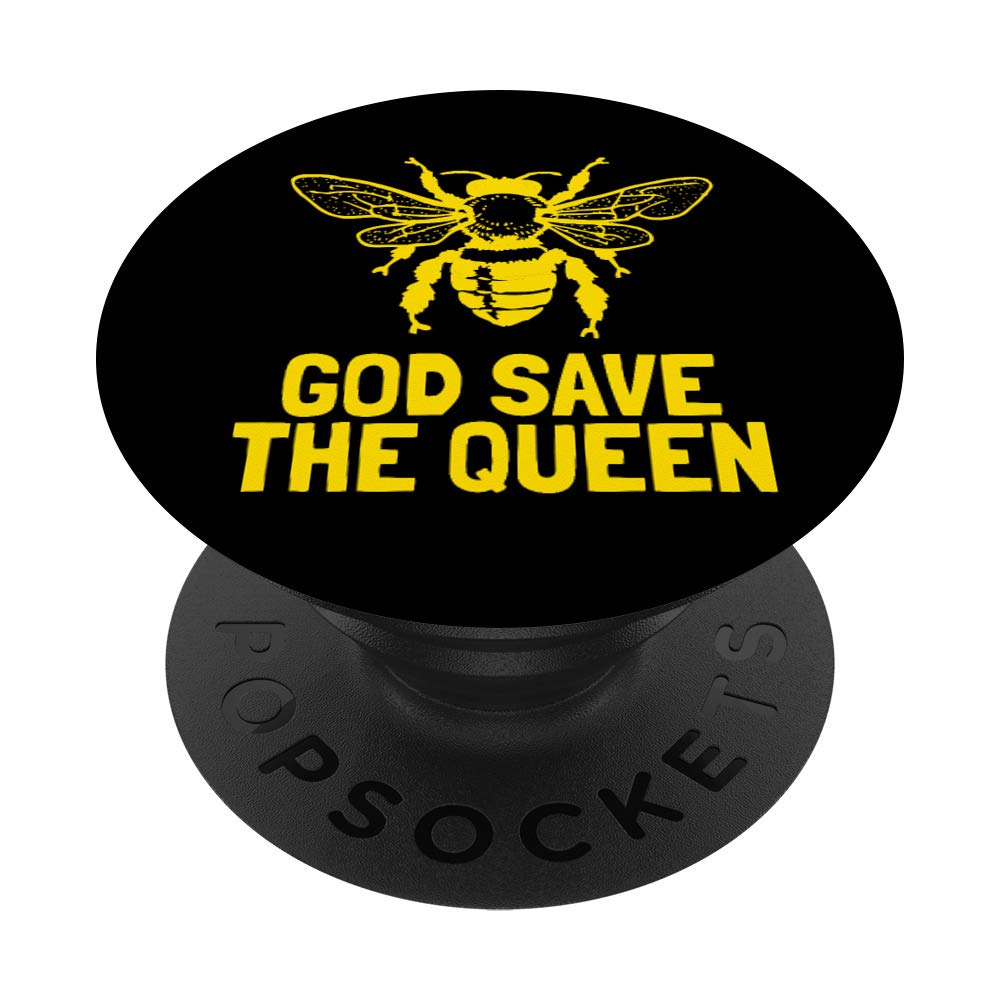 God Save the Queen Honey Bee Beekeeping Naturalist PopSockets PopGrip: Swappable Grip for Phones & Tablets
