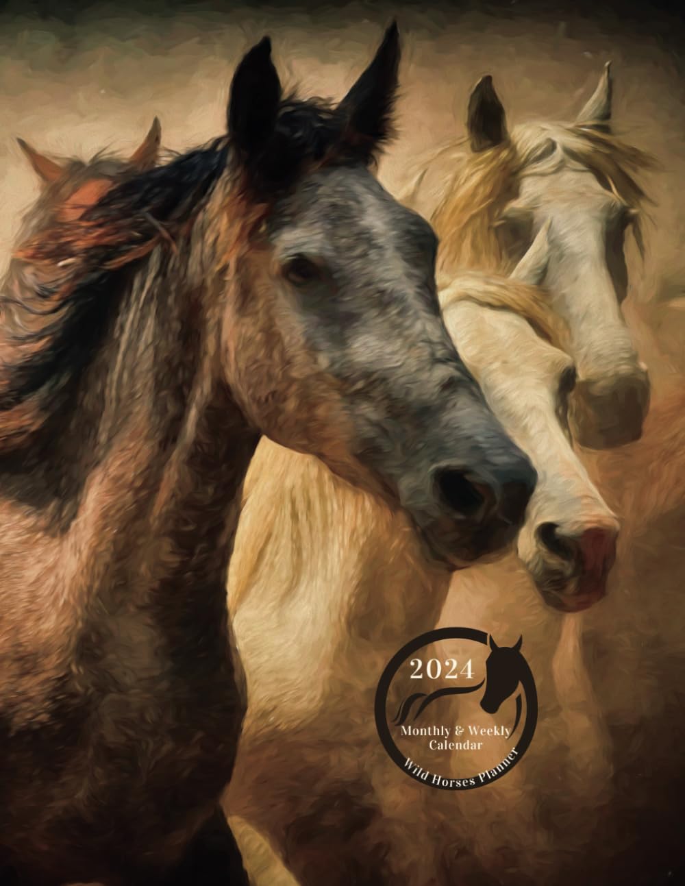 2024 Monthly Weekly Calendar: Wild Horses Planner | January 2024 to December 2024 | Horse Theme Gift: Includes Yearly/Monthly Calendars, with Weekly Planning Pages and more | 8.5 x 11” | 136 pages