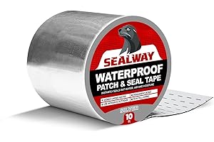 SEALWAY Silver RV Roof Sealant Tape, 4" x 10' Waterproof Repair Seal Tape – Extra Thick, UV-Resistant, Weatherproof Patch for Permanent Leak Sealing on RVs, Trailers, and Mobile Homes