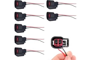 Ferianl 8 PCS Fuel Injector Connector Pigtail, Compatible with Dodge, Ford, Chevrolet, Fuel Injector Wiring Harness Kit Replaces 5013995AA,5161919AA, 15306318