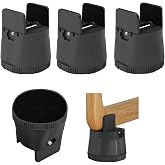 Bed Risers Heavy Duty, 4 Pack Furniture Risers with Adjustable Screw Clamp | Table Risers Supports 1,000 lbs, Lift 2.36"-3.15" for Twin Floor Bed, Dorm, Table, Desk, Chair Leg Extenders, Black