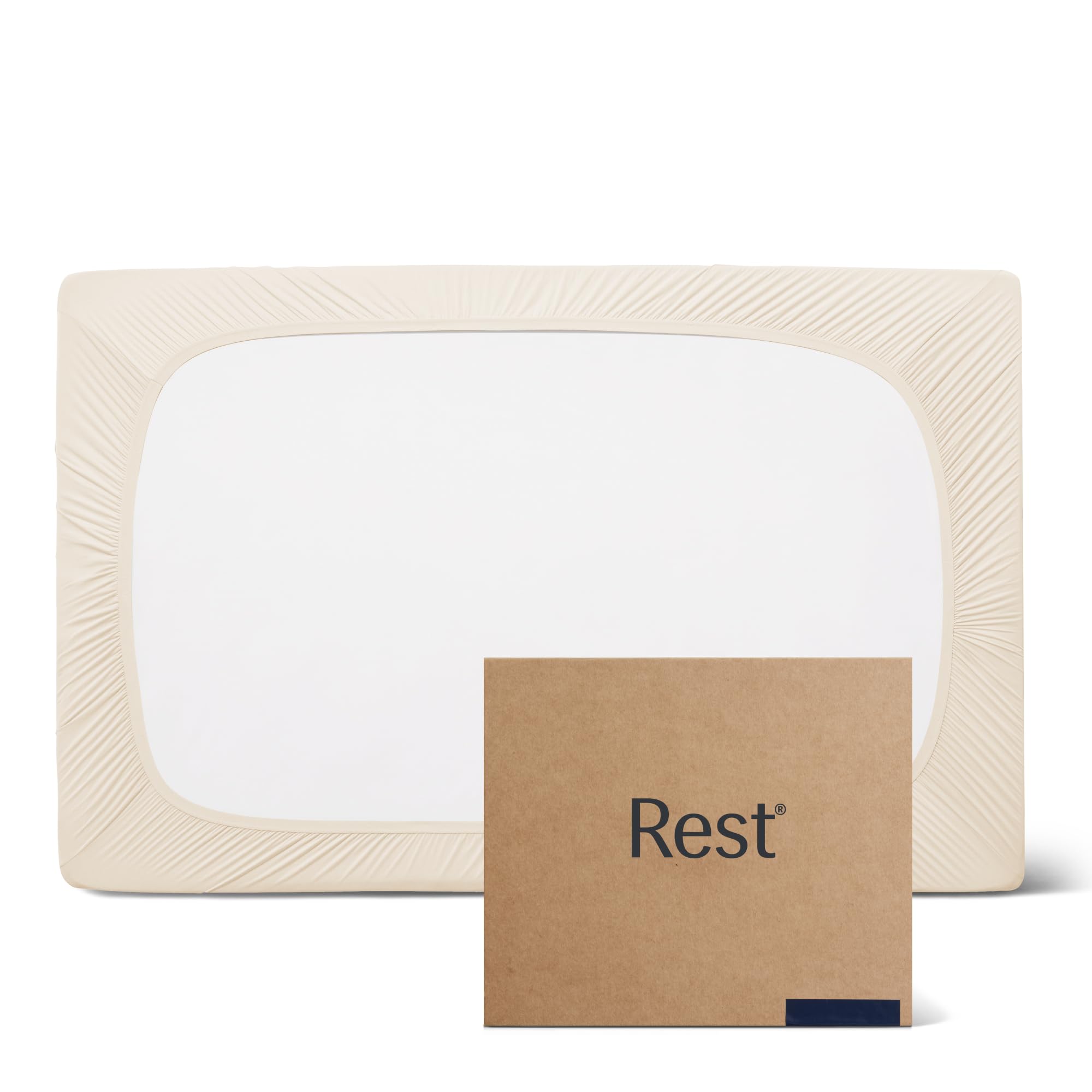 Photo 1 of REST® Evercool®+ Fitted Sheet, Twin XL Size, Snow Ivory, 13" Deep (up to 15’’), Breathable Bedding for Hot Sleeper and Night Sweats, Bed Sheet with Ionic+ Self-Cleaning Silver Yarn for Sensitive Skin
