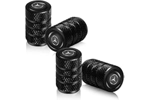 Generic Tire Valve Metal Stem Caps Compatible with Mercedes Benz A-Class C-Class E-Class CLA CLS AMG GLC GLE GLS Metal Air Valve Caps car Accessories