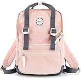 himawari Laptop Backpack for Women, 14.9 Inch,Large Capacity College Bookbag for School, Waterproof Casual Daypack for Travel-1088-03#Light Pink