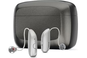 Jabra Enhance Select 300 OTC Hearing Aids, Audiology Team Care Included, Bluetooth Streaming for Calls, Music, Media for iOS & Android, Nearly Invisible & Comfortable, Noise Reduction - Silver