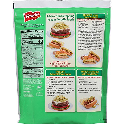 French’s Crunchy Toppers Dill Pickle 20 oz. Sleek Markets