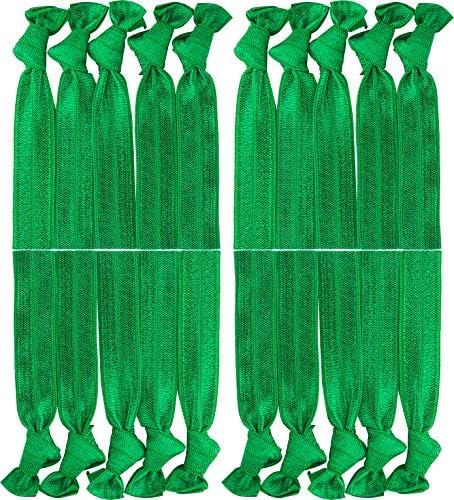 Hair Ties Ponytail Holders 20Pack Yoga Twist Hair Bands Accessories (16# Green)