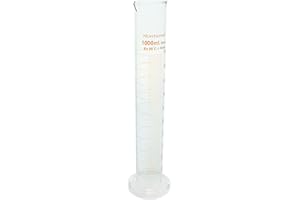 Norchemist Borosilicate Glass Graduated Cylinder (Measuring Cylinder), Uniform Heavy Wall, Round Stable Base, Brown Printing 