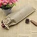 HRX Package Burlap Wine Bottle Bags with Drawstring, 10 PCS 5 Colors Reusable Linen Jute Gift Wine Totes Bottle Wrap Hessian Pouches (14.4 ×5.6 inches)