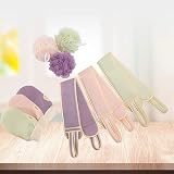 Omenluck Bathing Balls Back Scrubber Towel Deep Cleaning Body Exfoliator Purple view 2