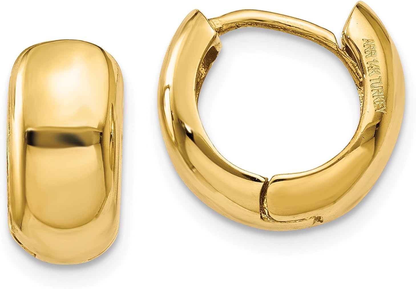 14K Yellow Gold Hinged Hoop Earrings (Approximate