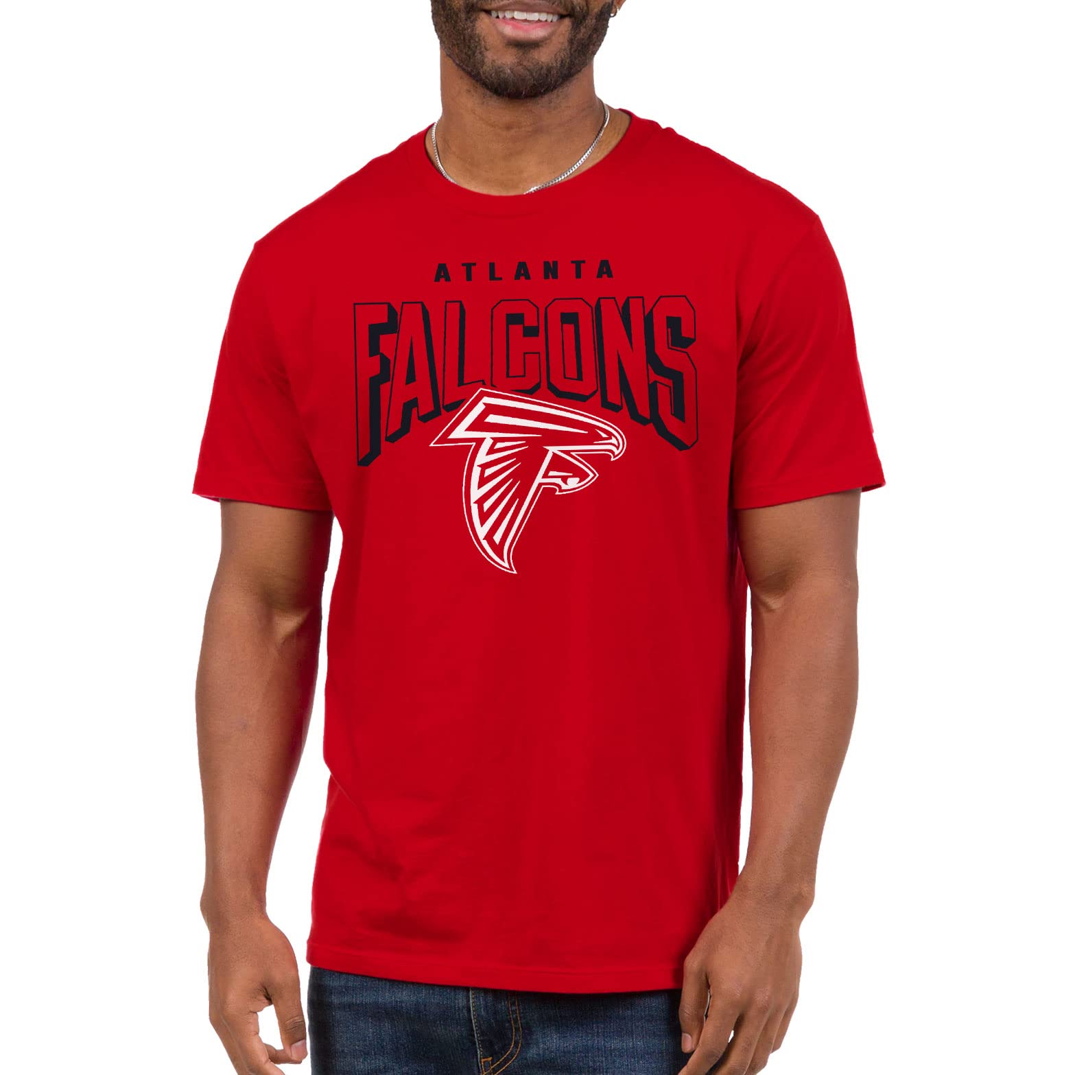 Junk Food Clothing x NFL - Atlanta Falcons - Bold Logo - Unisex Adult Short Sleeve Fan T-Shirt for Men and Women - Size Small Image