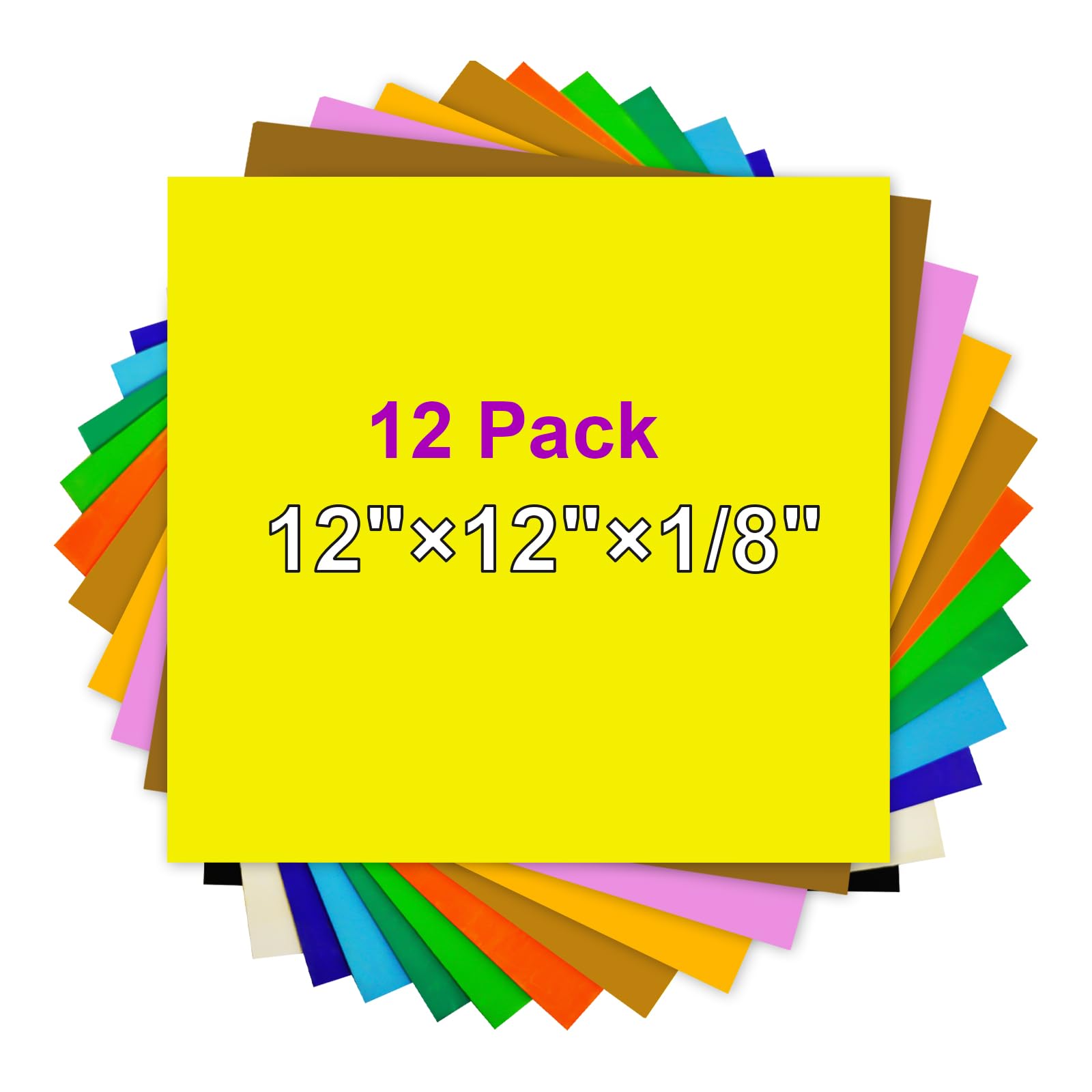 Photo 1 of Tyvok 12 Pack Colored Plywood Sheets 12" x 12" x 1/8", 3mm Basswood for Laser Cutting, Thin Plywood Board Unfinished Wood for Crafts, DIY Architectural Models Making, Wood Engraving