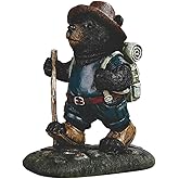 ICE ARMOR Hand Painted 6.25" H Bear Hiking Figurine Statue Sculpture Ornament Decoration Home/Room Decor Ideas for Housewarming, Holidays and Birthdays Great Collectible Addition