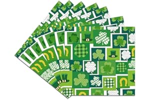 GotGala St. Patrick's Day Napkins Happy St. Patrick's Day Party Decorations Hat Shamrock Paper Napkins St. Patrick's Day Dinn