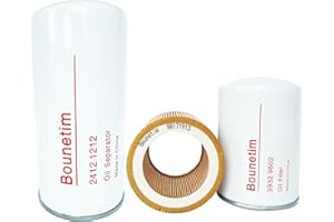 BOUNETIM Filter Kit 24121212 Air Oil Separator 39329602 Oil Filter 88171913 Ailr Filter Compatible with Ingersoll Rand Air Compressor Replacement Filtration Parts UP6-5 UP5-15C UP6-15C
