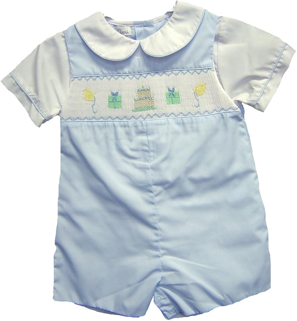 first birthday smocked boy