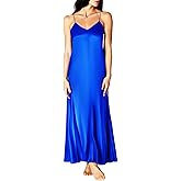 Lonxu Women’s Formal Dress Silk Satin Bridesmaid Dresses Sexy Bodycon Wedding Cocktail Party Guest Maxi Dress