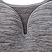 ROPALIA Seamless Yoga Sports Bra No Rims Padded Push Up Racerback Fitness Tank Top Light Grey L