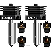 Upgraded 2Pcs 0.4mm H2D/H2S/H2C/X2D/P2S Hotend Kit for Bambu Lab H2 Series/X2D/P2S 3D Printer, High Temp and Quick Swap Hardened Steel Nozzle Replacement 3D Printer Extruder with 2Pcs Silicone Sock