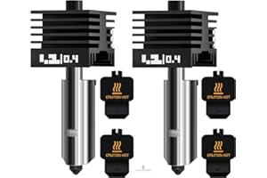 Sahvaim Upgraded 2Pcs 0.4mm H2D Hotend Kit for Bambu Lab H2D Combo/H2D Laser/A1/A1MINI, High Temp and Quick Swap Hardened Steel Nozzle Replacement 3D Printer Extruder with 2Pcs Silicone Sock