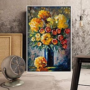 Floating Framed Canvas Wall Art for Living Room, Bedroom Bouquet Canvas Prints for Home Decoration Ready to Hang - 16x24 inches