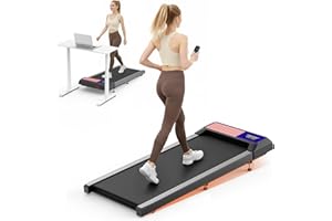 HOELLL Walking Treadmill Pad with 5% Adjustable Incline and APP Sync, Small Compact Under Desk Treadmills for Home and Office with Remote Control and LED Display, 2.5HP