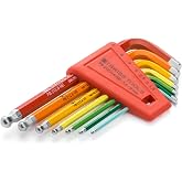 PB Swiss Tools Hexagon Socket Set PB 212.H-6 RB | 100% Swiss Made | 7-Piece Hex Key Set 1.5/2/2.5/3/4/5/6 mm for Screwdriving Work in Industry and Crafts