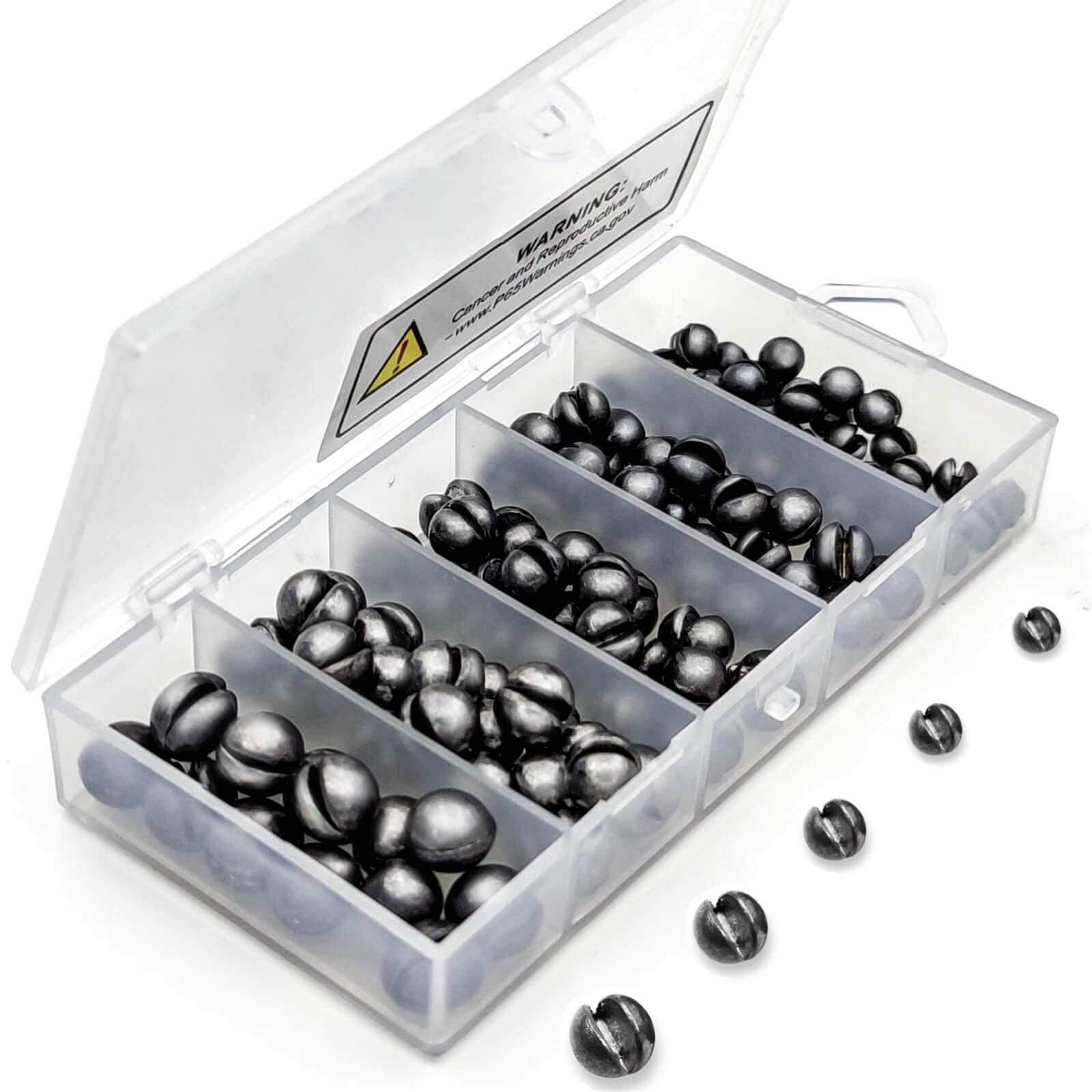 Photo 1 of SANWEAL120PCS/200PCS Fishing Weights Sinkers - Premium Split ShotFishing Weights Sinkers - Round Removable Fishing Sinkers - 5/6 Sizes