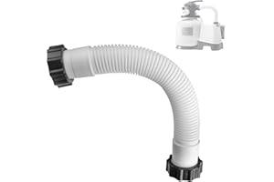 PULEMS 11535 Pool Sand Filter Pump Hose for Intex Sand Filter, 1.5'' Diameter Pool Pump Hose Replacement for Above Ground Pools & Saltwater Systems, 16 Inch Pool Hoses Interconnecting Pool Filter to Pump