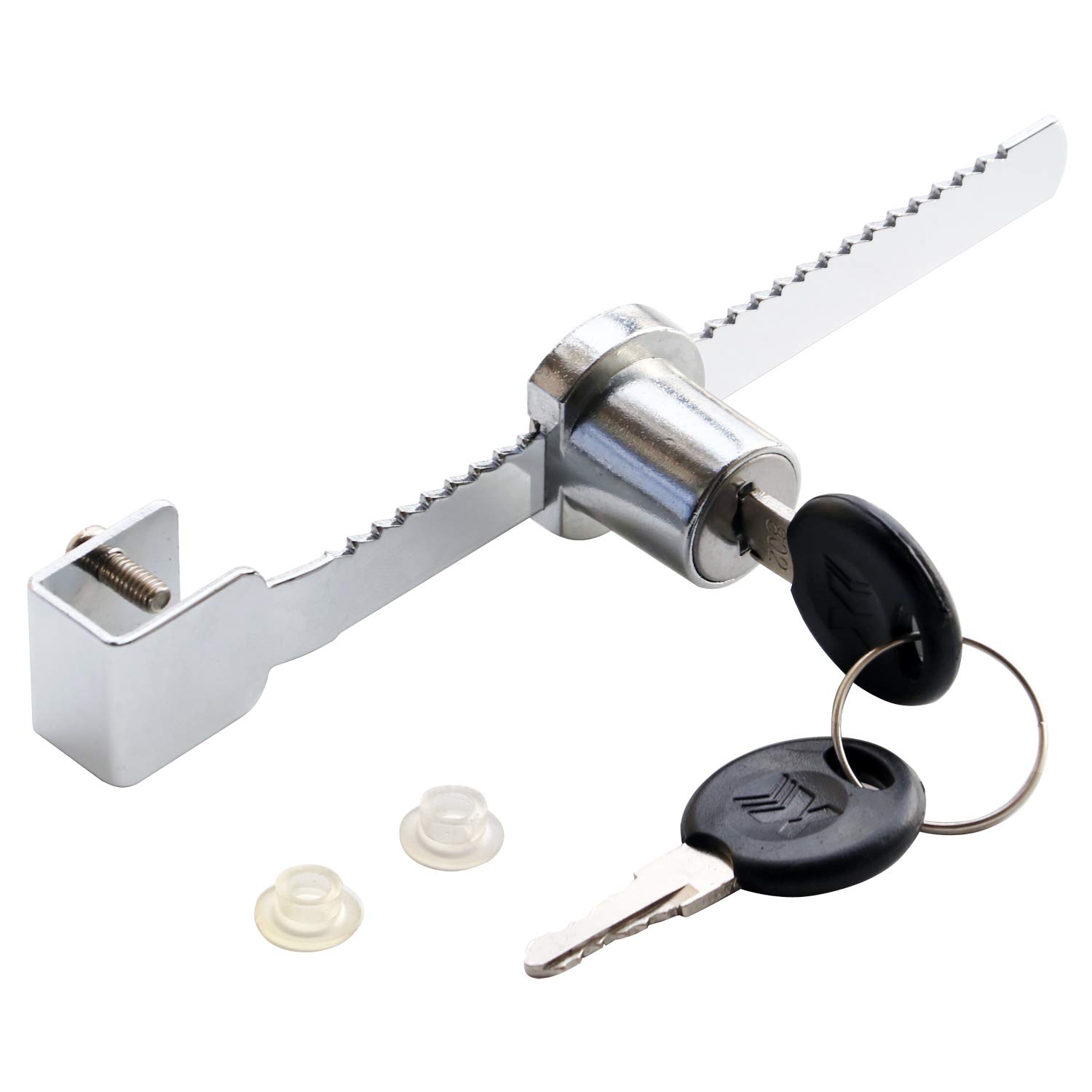 TRIXES Reptile Glass Door Lock for Vivariums, Terrariums, Display Cabinets | Secure Sliding Glass Enclosure Lock with Keys
