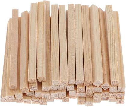 Amazon De Rechteckiger Stabchen Aus Holz Basteln Gartenarbeit Kreative Aktivitat Kinder Und Erwachsene 60mm 50pack