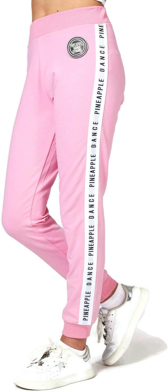 Pineapple Dancewear Girls Dance Stripe Jacquard Joggers Sweat Pants Pink Amazon.co.uk Clothing