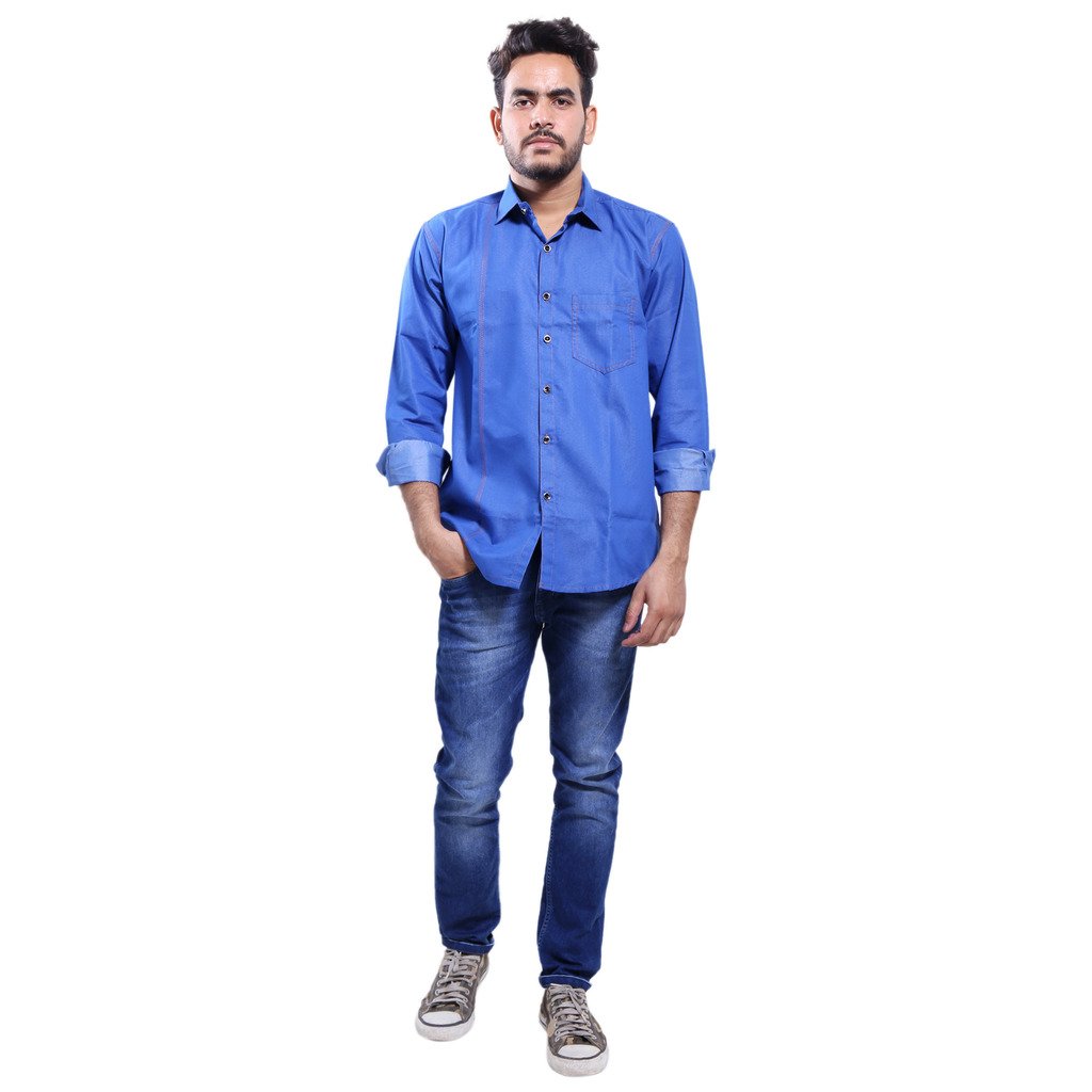 men royal blue jeans