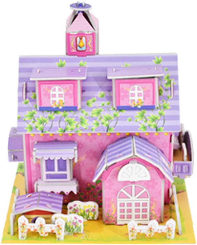 Clothful 3D DIY Puzzle Castle Model Cartoon House Assembling Paper Toy Kid Early Learning