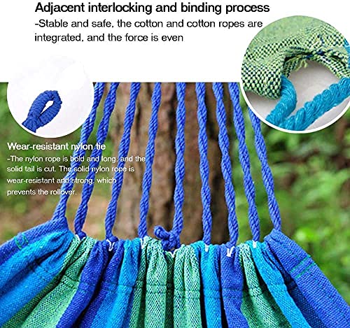 Hängematte-Outdoor Baumwolle, Stabhängematte-Doppelhängematte mit Holzstäben und Tragetasche, HOSPAOP 260x150CM… – Bild 5