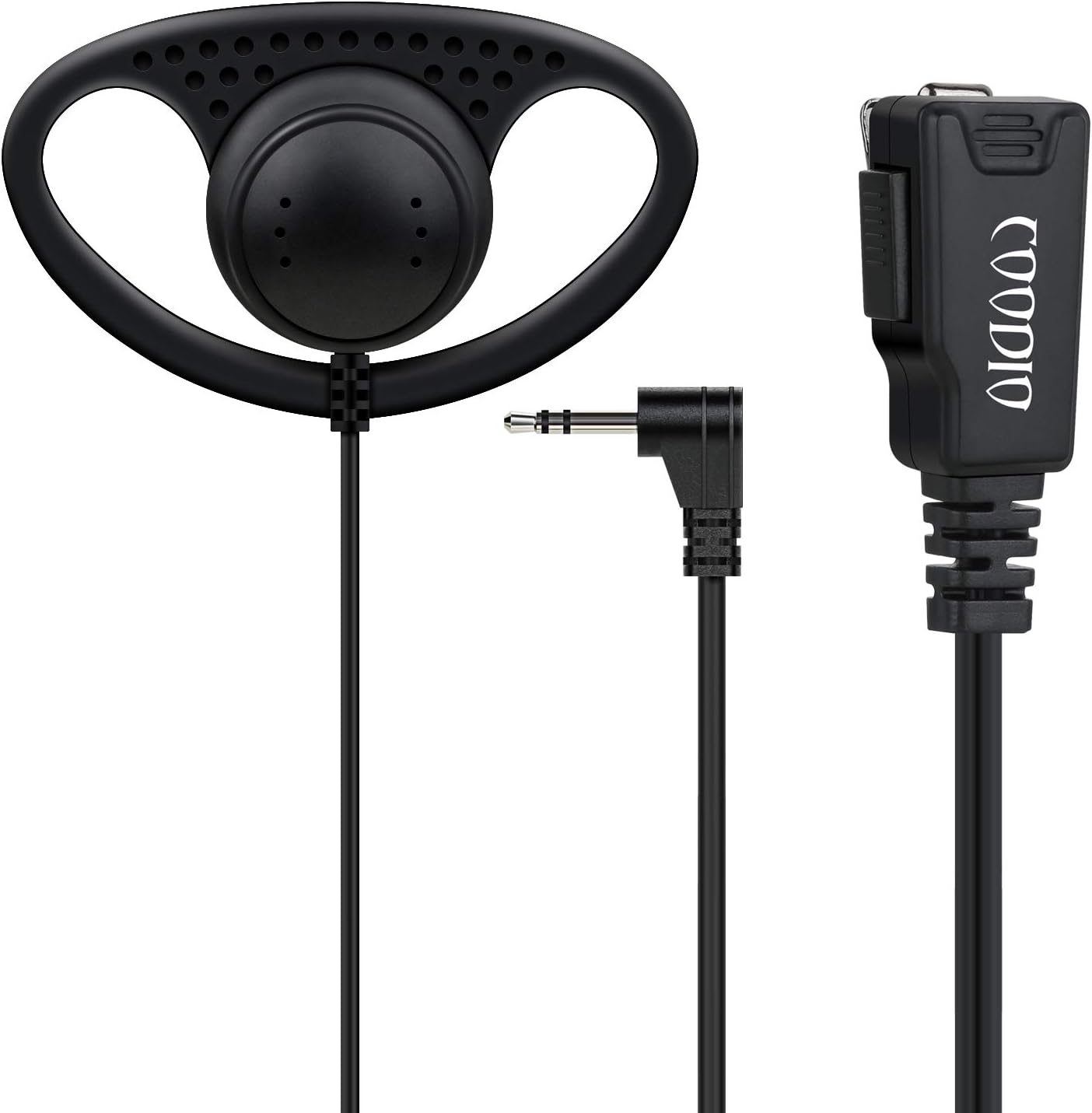 COODIO Lot 2 x D-Ring Earpiece Police Security Headset inline PTT Mic Microphone For 1 Pin Motorola TLKR 2 Way Radio Walkie Talkie - Image 3