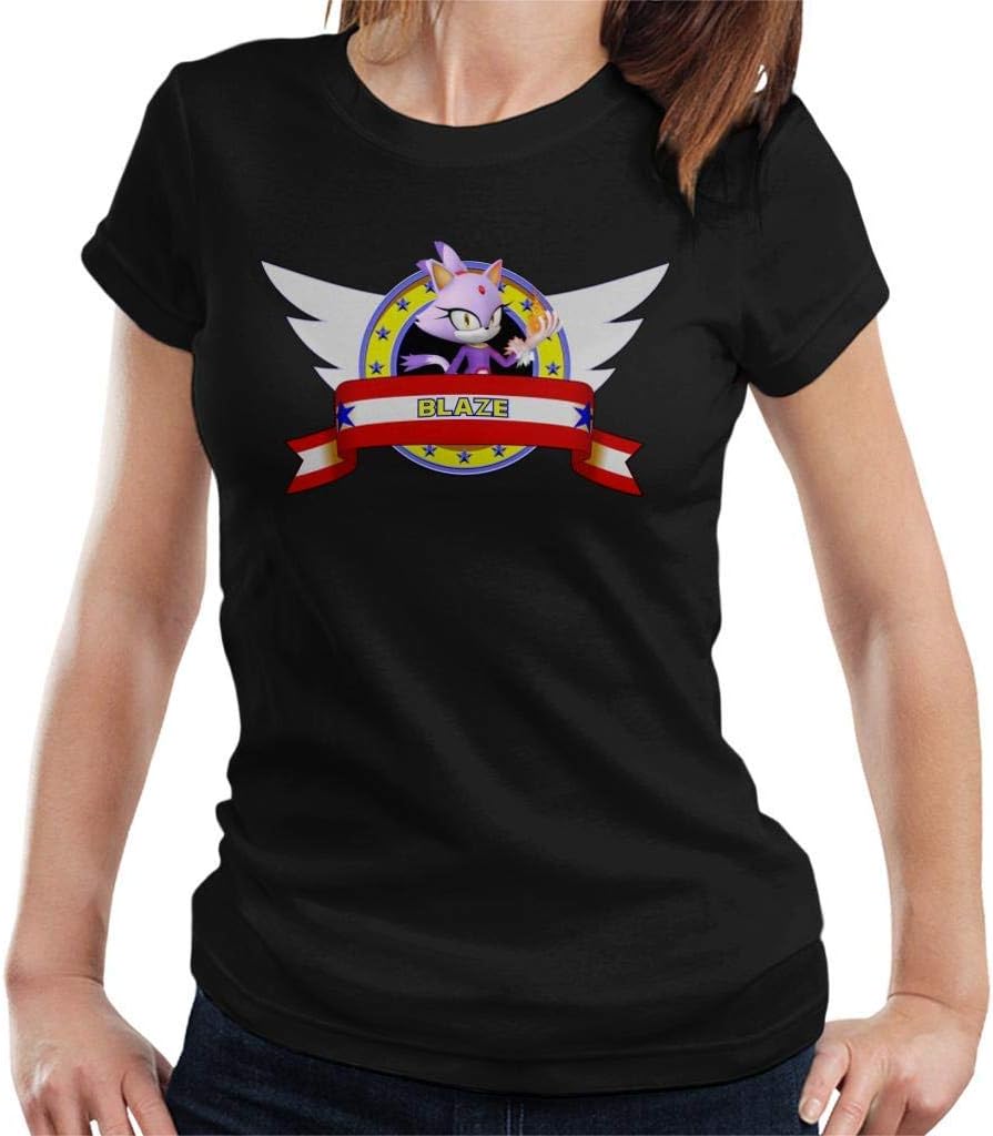 Sonic The Hedgehog Blaze The Cat Banner Women's T-Shirt