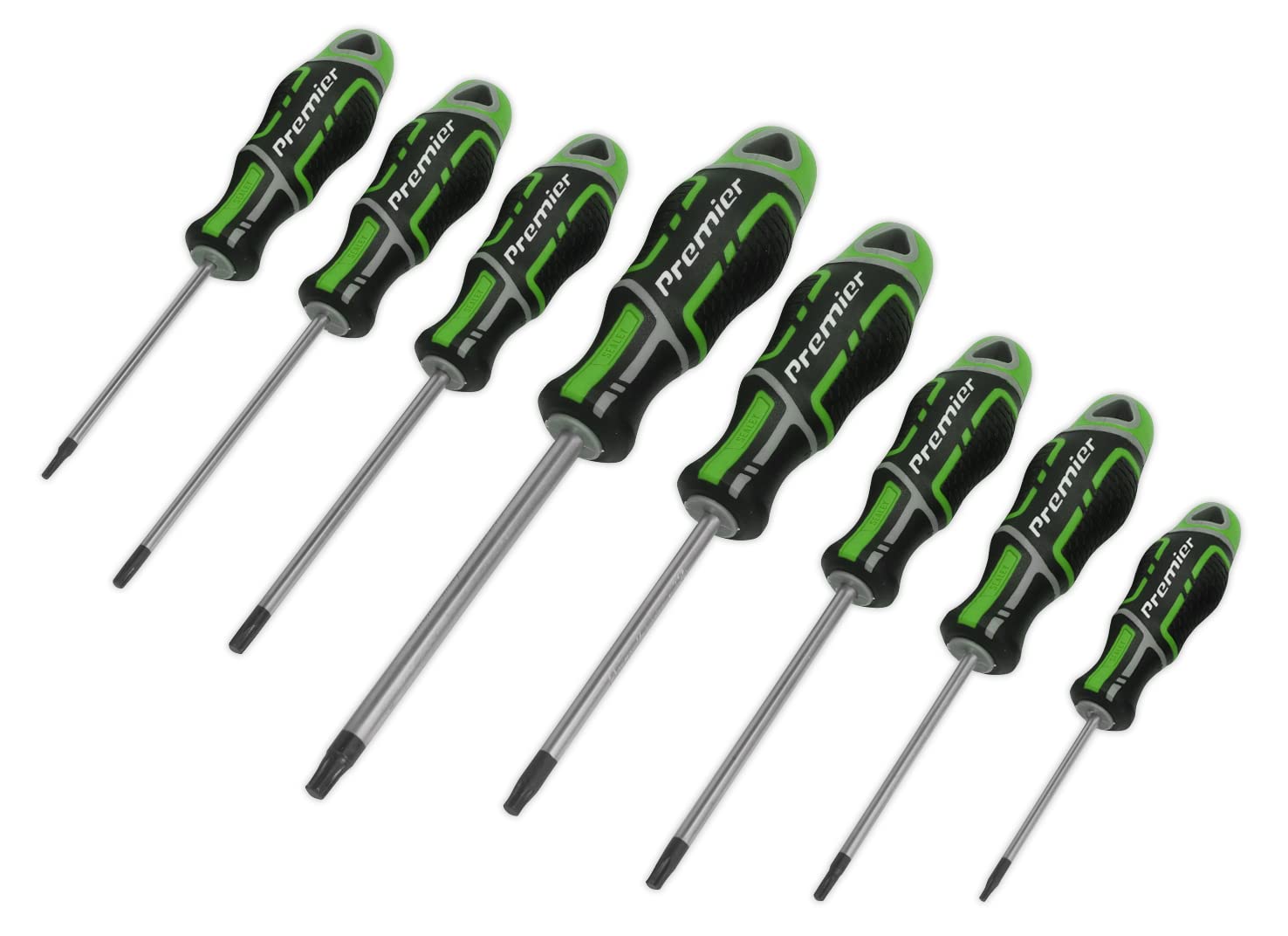 Sealey 8pc GripMAX® Security TRX-Star* Screwdriver Set - Hi-Vis Green - AK4323HV