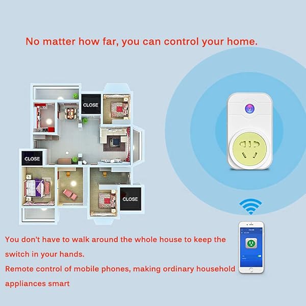 RWQRWQ Smart Life WiFi Smart Socket Plug EU UK AU US Plug 10A Control Remoto Alexa Google Home Energy MonitorAU