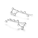 IRIS GEMMA Constellation Ear Cuff Platinum Plated Ear Crawler Earrings Ear Climber Earrings Ear Climbers Ear Cartilage Earrings Studs Earrings Ear Jacket for Women