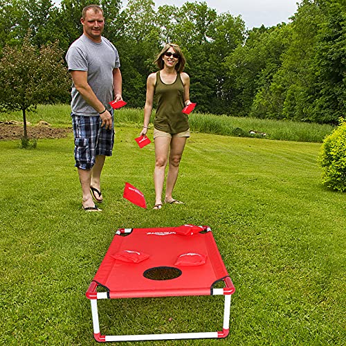 Win SPORTS Bean Bag Toss Cornhole Games Portable Assemble PVC Framed