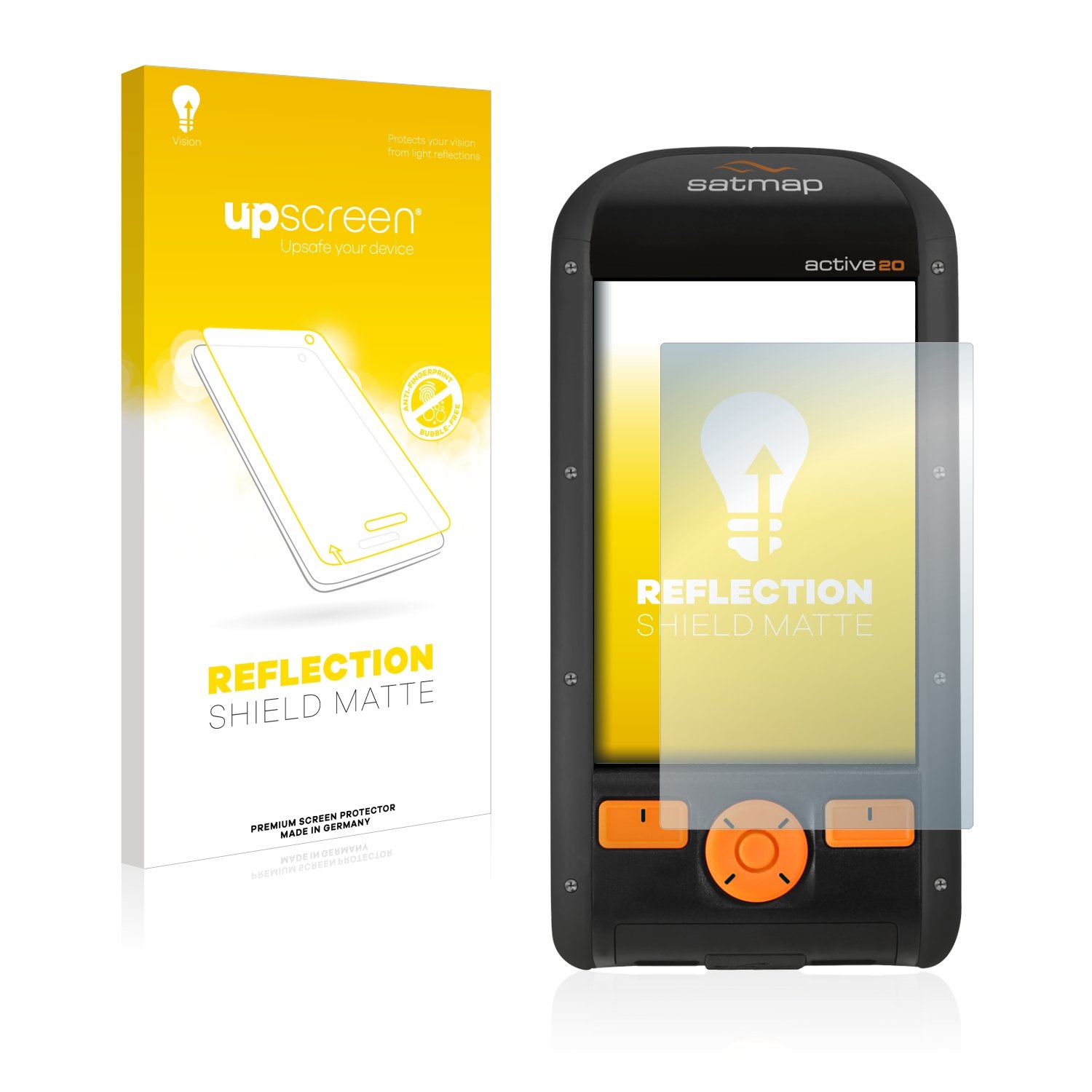 upscreen Anti-Glare Screen Protector compatible with Satmap Active 20 – Protection Film Matte