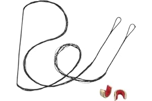 LWANO B55 Bow String,Replacement for Archery Recurve Traditional & Longbow Bowstring,12/14/16 Strands 48-70in,2 Brass Nocks Included